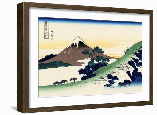 Inume Pass in the Kai Province, c.1830-Katsushika Hokusai-Framed Giclee Print