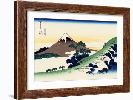 Inume Pass in the Kai Province, c.1830-Katsushika Hokusai-Framed Giclee Print