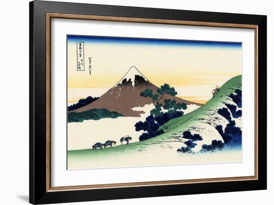 Inume Pass in the Kai Province, c.1830-Katsushika Hokusai-Framed Giclee Print