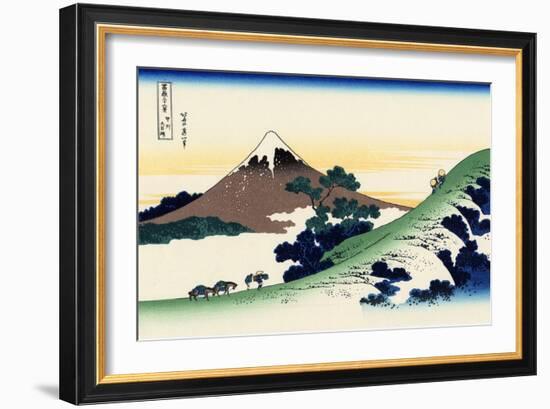 Inume Pass in the Kai Province, c.1830-Katsushika Hokusai-Framed Giclee Print