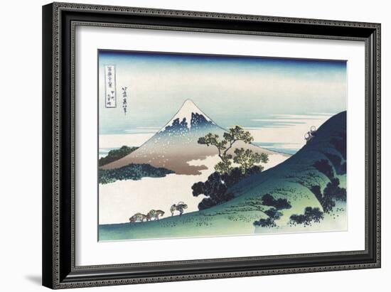 Inumi Pass in the Kai Province-Katsushika Hokusai-Framed Premium Giclee Print