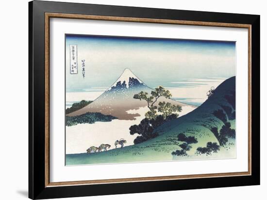 Inumi Pass in the Kai Province-Katsushika Hokusai-Framed Art Print