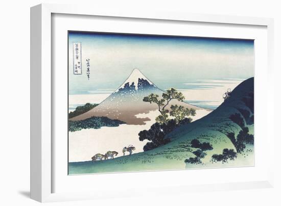 Inumi Pass in the Kai Province-Katsushika Hokusai-Framed Art Print