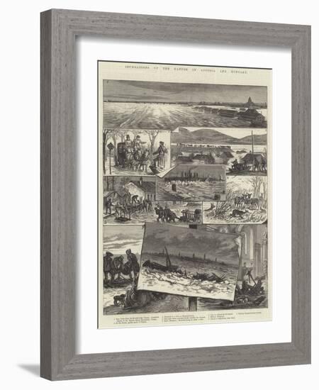 Inundations of the Danube in Austria and Hungary-Johann Nepomuk Schonberg-Framed Giclee Print