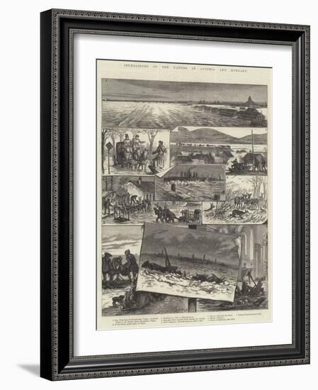 Inundations of the Danube in Austria and Hungary-Johann Nepomuk Schonberg-Framed Giclee Print