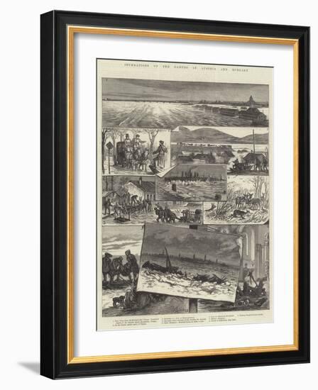 Inundations of the Danube in Austria and Hungary-Johann Nepomuk Schonberg-Framed Giclee Print