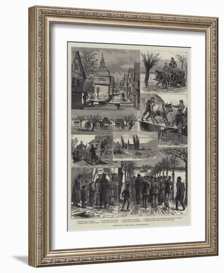 Inundations of the Rhine in Hesse-Darmstadt-Johann Nepomuk Schonberg-Framed Giclee Print