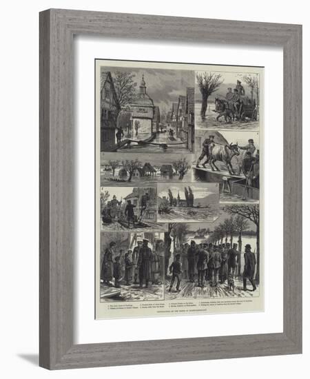 Inundations of the Rhine in Hesse-Darmstadt-Johann Nepomuk Schonberg-Framed Giclee Print