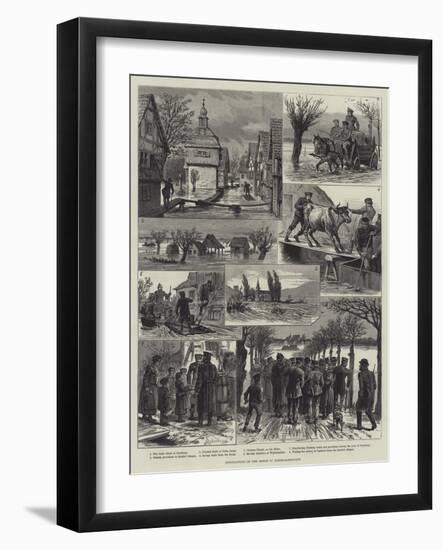 Inundations of the Rhine in Hesse-Darmstadt-Johann Nepomuk Schonberg-Framed Giclee Print