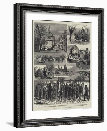 Inundations of the Rhine in Hesse-Darmstadt-Johann Nepomuk Schonberg-Framed Giclee Print