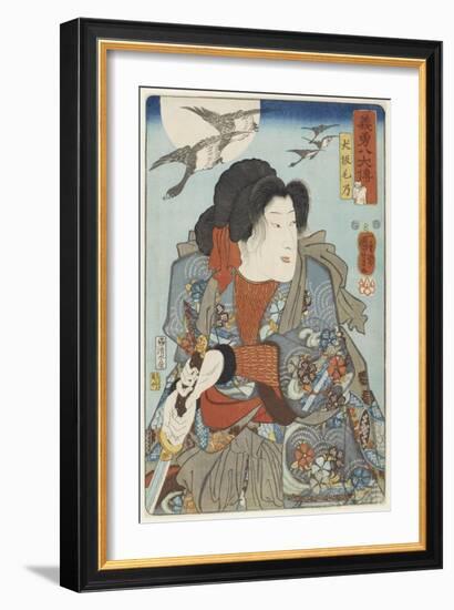 Inuzaka Keno, C. 1852-Utagawa Kuniyoshi-Framed Giclee Print