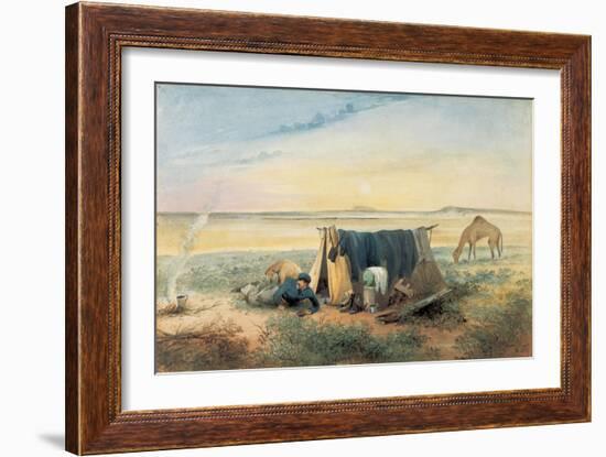 Invalid's Tent, Salt Lake 75 Miles North-West of Mount Arden, 1846-Samuel Thomas Gill-Framed Giclee Print