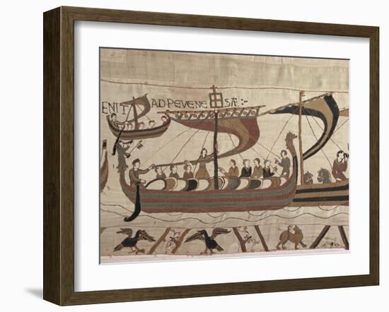 Invasion Fleet, Bayeux Tapestry, France-Walter Rawlings-Framed Photographic Print