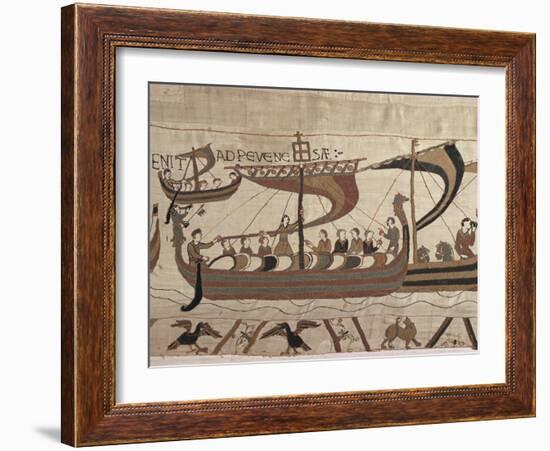 Invasion Fleet, Bayeux Tapestry, France-Walter Rawlings-Framed Photographic Print