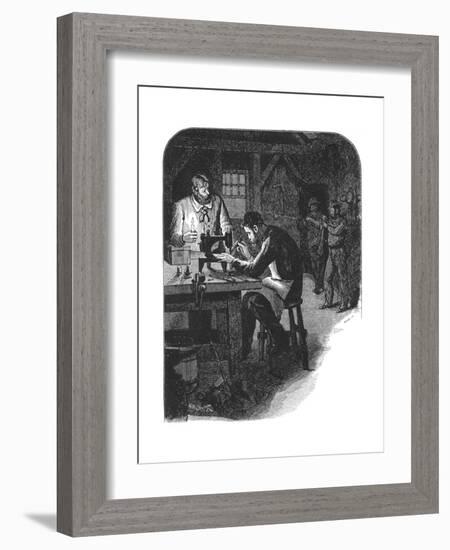 Invention of the Singer Sewing Machine, 1850-null-Framed Giclee Print