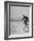 Inventor Maurice Steinlauf Riding Eccentric Bike with Roving Front Wheel-Wallace Kirkland-Framed Photographic Print