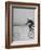 Inventor Maurice Steinlauf Riding Eccentric Bike with Roving Front Wheel-Wallace Kirkland-Framed Photographic Print