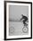 Inventor Maurice Steinlauf Riding Eccentric Bike with Roving Front Wheel-Wallace Kirkland-Framed Photographic Print