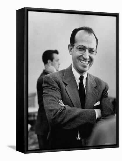 Inventor of the Polio Vaccine Dr. Jonas E. Salk Posing for a Picture-Al Fenn-Framed Premier Image Canvas