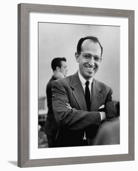 Inventor of the Polio Vaccine Dr. Jonas E. Salk Posing for a Picture-Al Fenn-Framed Premium Photographic Print