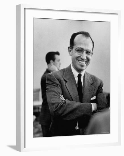 Inventor of the Polio Vaccine Dr. Jonas E. Salk Posing for a Picture-Al Fenn-Framed Premium Photographic Print