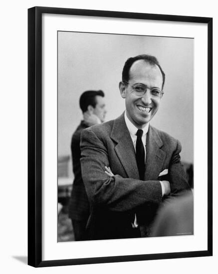 Inventor of the Polio Vaccine Dr. Jonas E. Salk Posing for a Picture-Al Fenn-Framed Premium Photographic Print