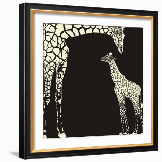 Inverse Giraffe Animal Camouflage-Gepard-Framed Premium Giclee Print