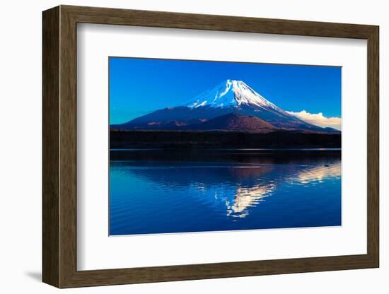 Inverted Image of Mt.Fuji - the Blue Sky-shihina-Framed Photographic Print