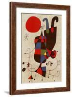 Inverted Personages-Joan Miro-Framed Art Print