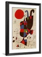 Inverted Personages-Joan Miro-Framed Art Print