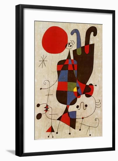 Inverted Personages-Joan Miro-Framed Art Print