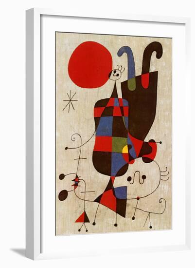 Inverted Personages-Joan Miro-Framed Art Print