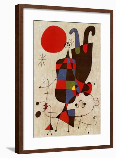 Inverted Personages-Joan Miro-Framed Art Print