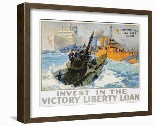 Invest in the Victory Liberty Loan Poster-L.a. Shafer-Framed Giclee Print