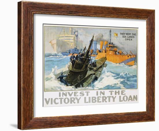 Invest in the Victory Liberty Loan Poster-L.a. Shafer-Framed Giclee Print