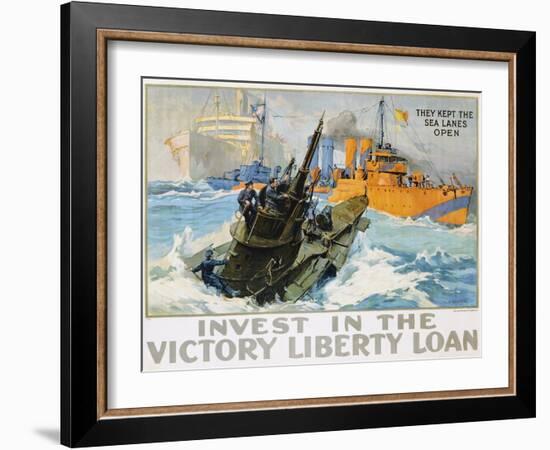 Invest in the Victory Liberty Loan Poster-L.a. Shafer-Framed Giclee Print