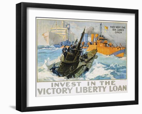 Invest in the Victory Liberty Loan Poster-L.a. Shafer-Framed Giclee Print