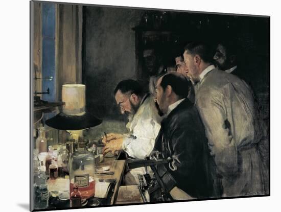 Investigation or Doctor Simarro at His Laboratory-Joaquín Sorolla y Bastida-Mounted Art Print