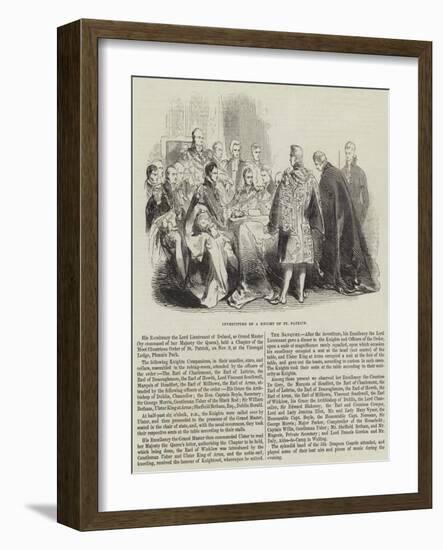 Investiture of a Knight of St Patrick-null-Framed Giclee Print