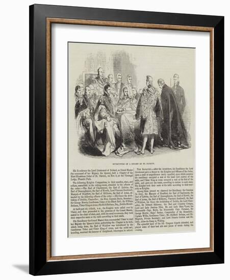 Investiture of a Knight of St Patrick-null-Framed Giclee Print