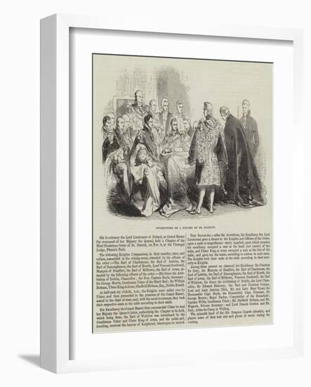 Investiture of a Knight of St Patrick-null-Framed Giclee Print