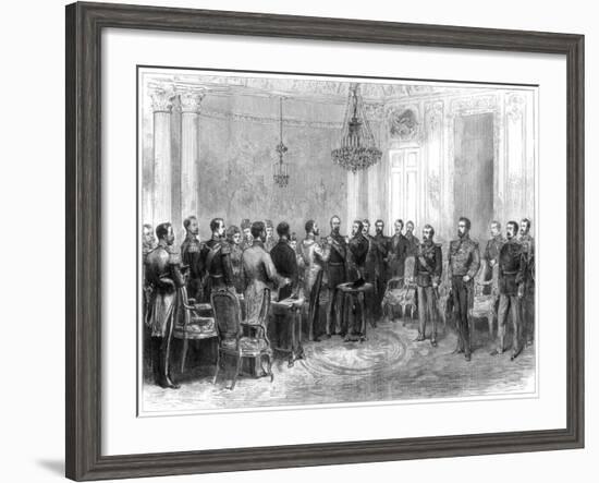 Investiture of Marshal Macmahon with the Spanish Order of the Golden Fleece, 1875-null-Framed Giclee Print