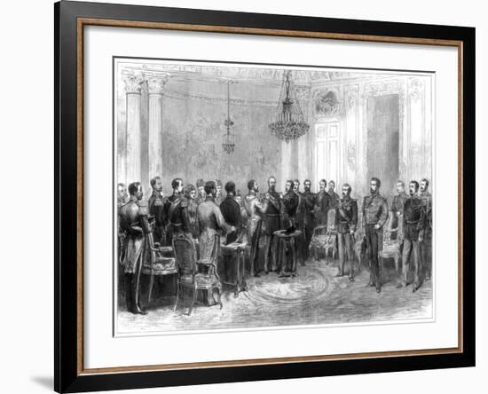 Investiture of Marshal Macmahon with the Spanish Order of the Golden Fleece, 1875-null-Framed Giclee Print