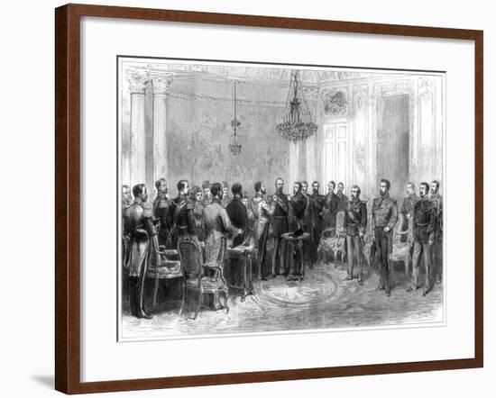 Investiture of Marshal Macmahon with the Spanish Order of the Golden Fleece, 1875-null-Framed Giclee Print