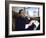 Investment Banker George Soros Working on Phone in Office-null-Framed Photographic Print