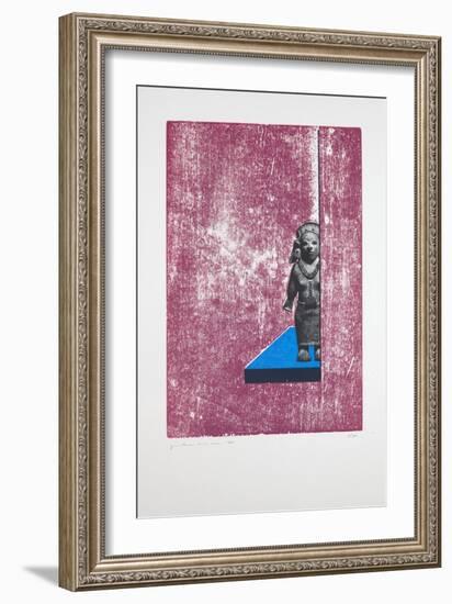 Invisible Room Nº1, 2019 (Woodcut and Silkscreen)-Guilherme Pontes-Framed Giclee Print