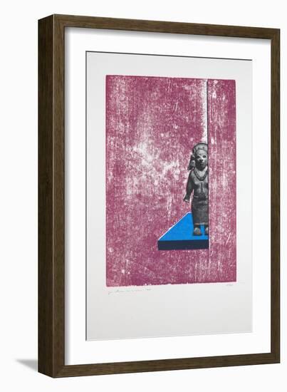 Invisible Room Nº1, 2019 (Woodcut and Silkscreen)-Guilherme Pontes-Framed Giclee Print