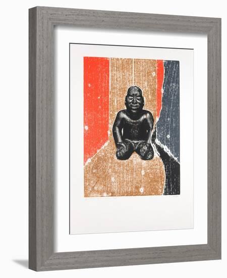 Invisible Room Nº10, 2019 (Woodcut and Silkscreen)-Guilherme Pontes-Framed Giclee Print