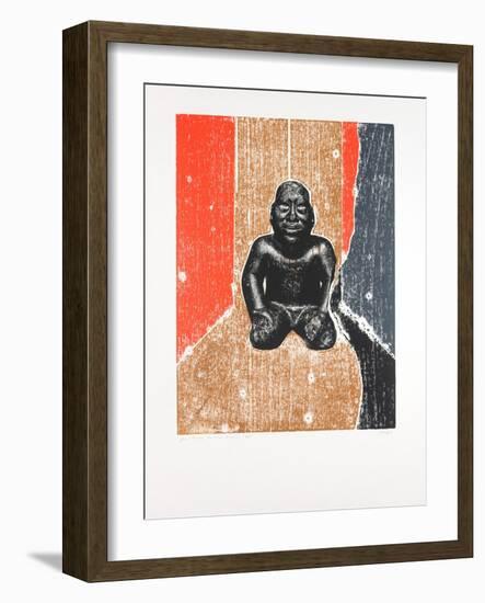 Invisible Room Nº10, 2019 (Woodcut and Silkscreen)-Guilherme Pontes-Framed Giclee Print