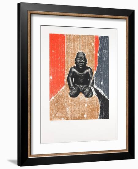 Invisible Room Nº10, 2019 (Woodcut and Silkscreen)-Guilherme Pontes-Framed Giclee Print